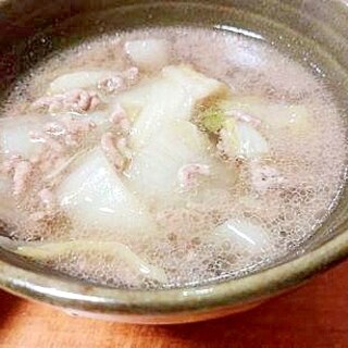 白菜と　豚ひき肉の　中華煮